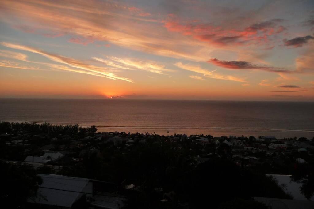 Chalet Sunset, Vue Panoramique Sur La Baie, Proche De Saint-Leu Et Ses Plages Luaran gambar
