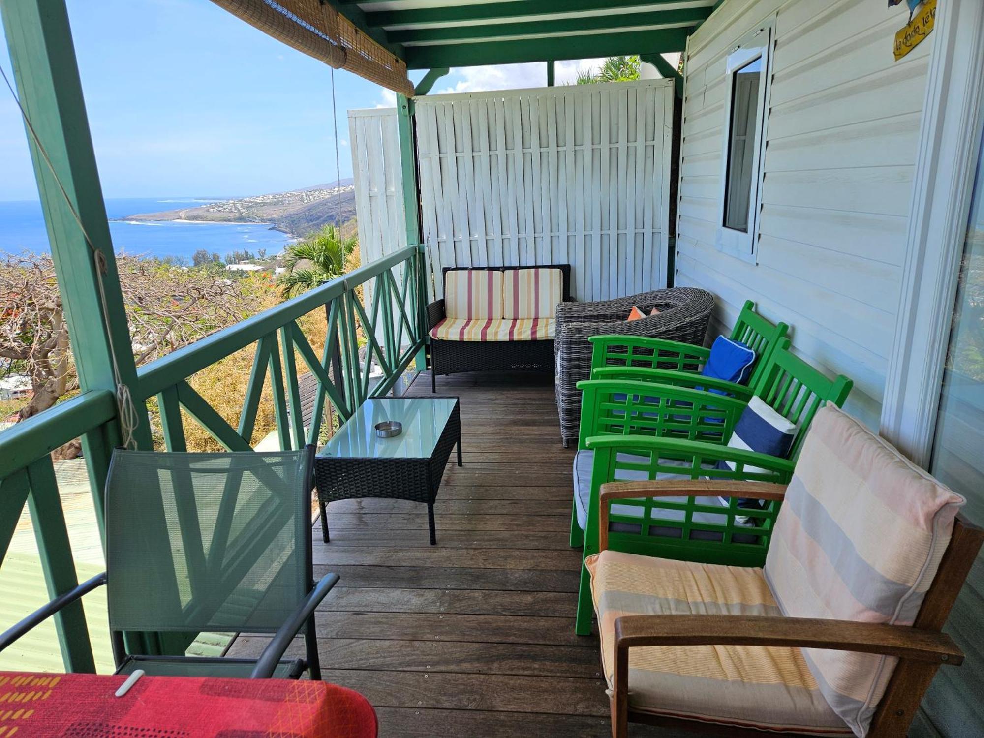 Chalet Sunset, Vue Panoramique Sur La Baie, Proche De Saint-Leu Et Ses Plages Luaran gambar